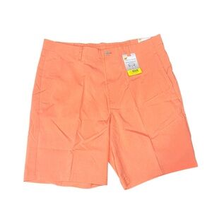 NWT! Nicklaus Eco Choice Active Golf Shorts Coral Orange Moisture Wicking UPF 40